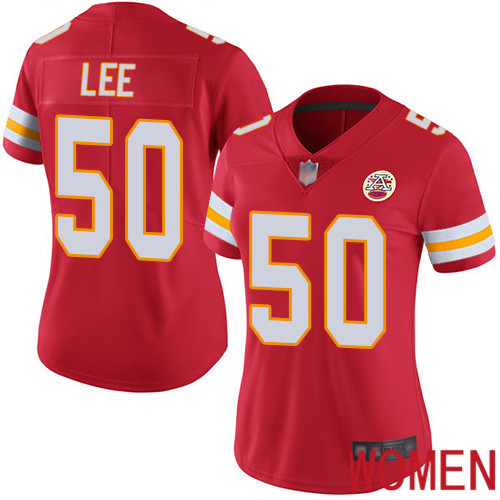 Women Kansas City Chiefs #50 Lee Darron Red Team Color Vapor Untouchable Limited Player Nike NFL Jersey